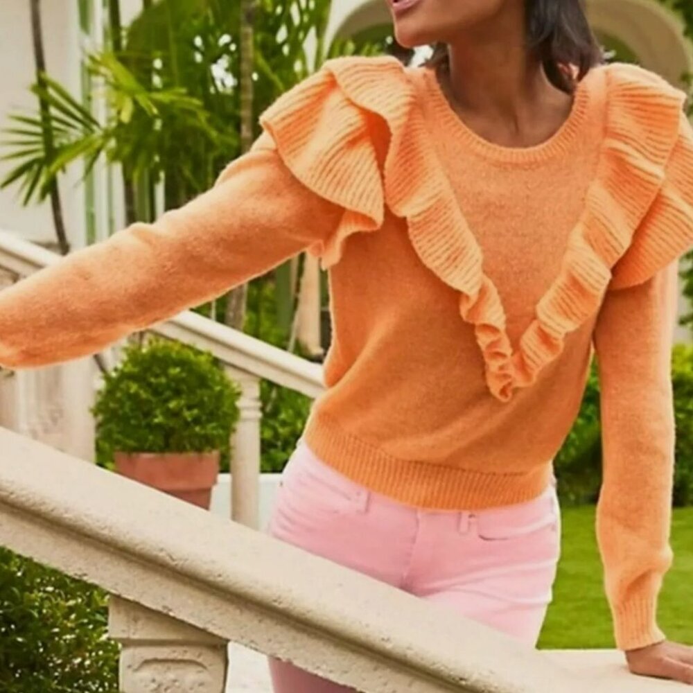 Lilly Pulitzer Marceline Sweater, Cantaloupe, Size S